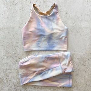 OLD NAVY Girls Kids Athletic Sports Bra Tank and Leggings Set